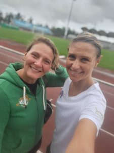 Anne-Laure et Catherine à l'entrainement